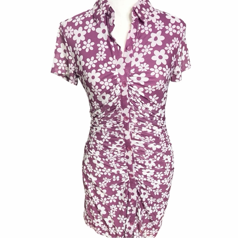 Floral Purple Mini Dress